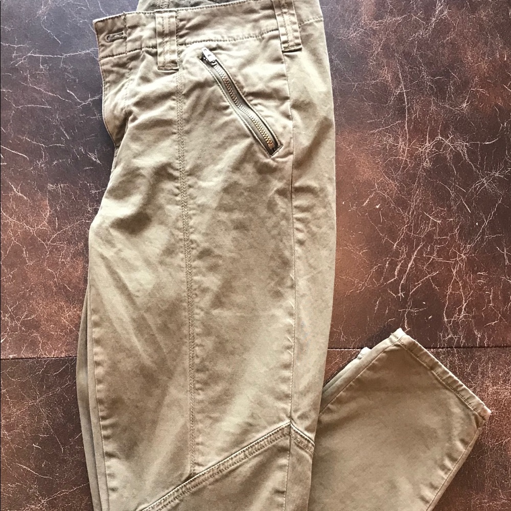 J. Crew Skinny Green Khakis